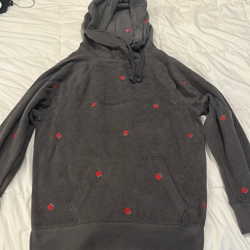 Victoria Secret “PINK” - fleece rose sweatshirt- XS